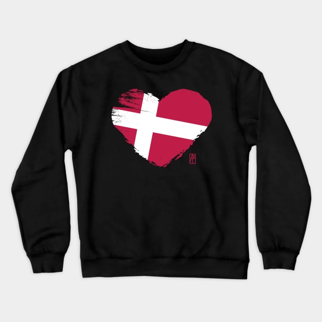 I love my country. I love Denmark. I am a patriot. In my heart, there is always the flag of Denmark Crewneck Sweatshirt by ArtProjectShop